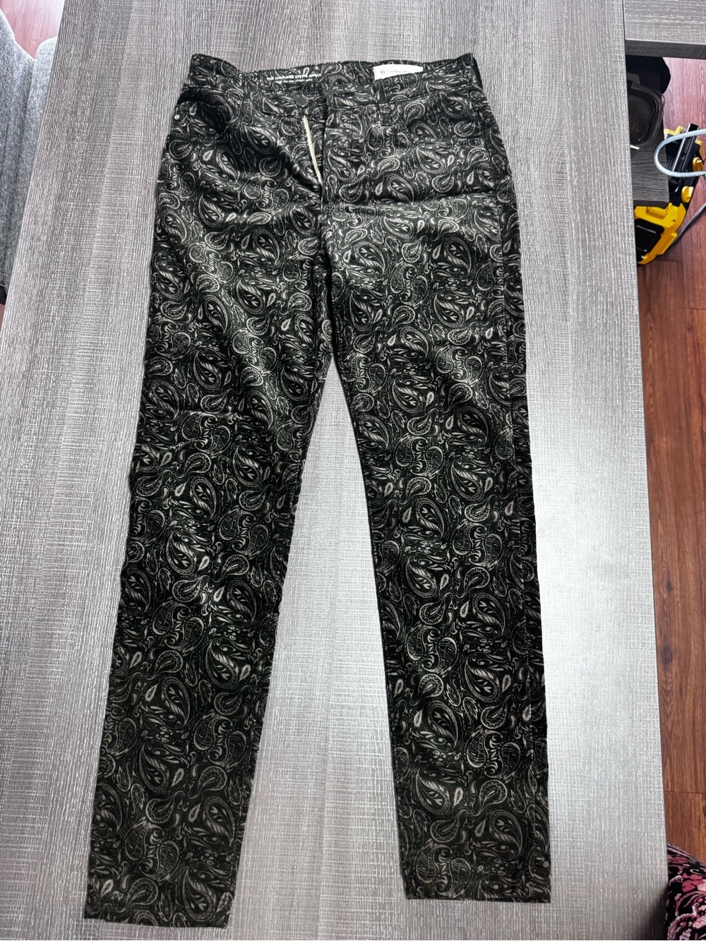 $198 NWT Anthropologie AG The Stevie Paisley Velvet High-Rise Skinny Jeans 29R